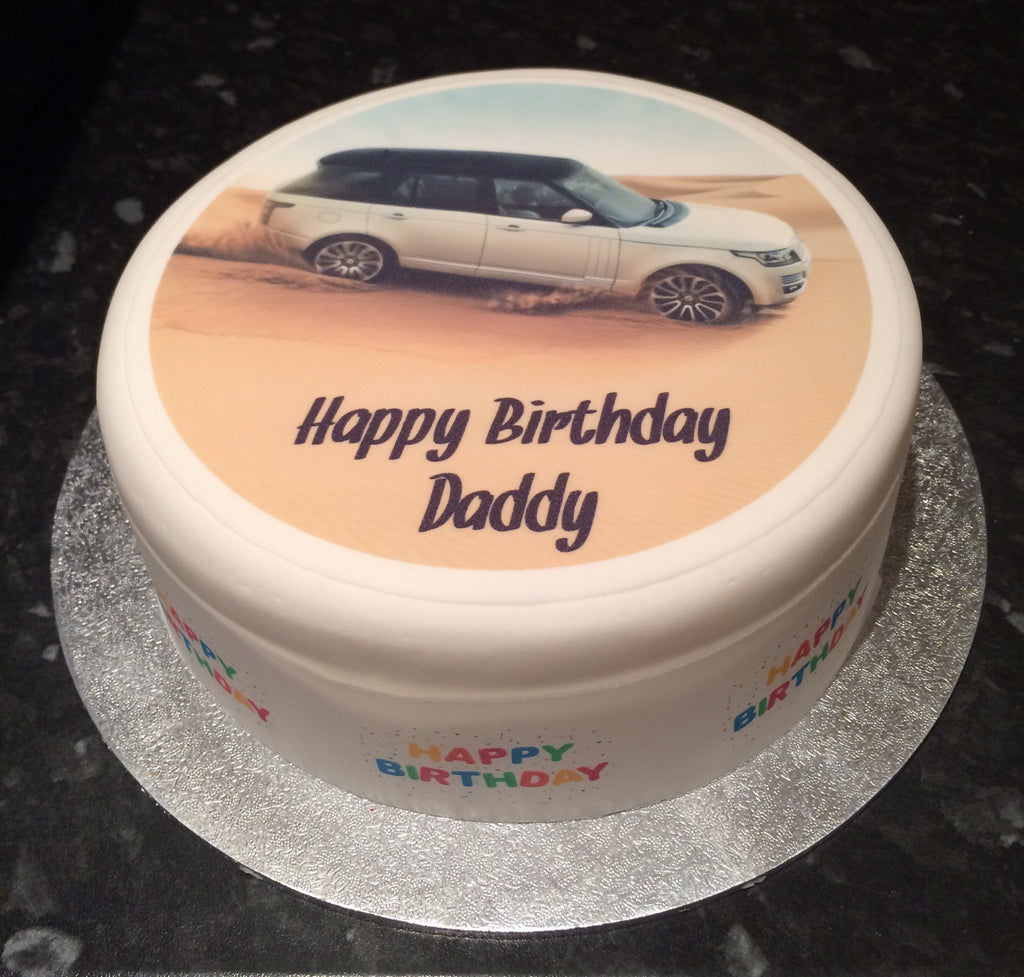 Range Rover Edible Icing Cake Topper 01 – the caker online