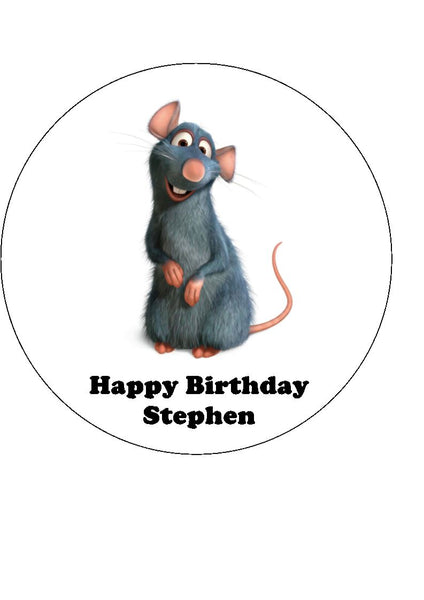 Rat Edible Icing Cake Topper 02