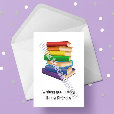 Books Birthday Card
