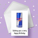 Red Bull Can Birthday Card