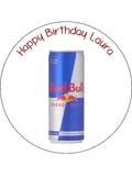 Red Bull Can Edible Icing Cake Topper