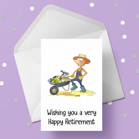 Retirement Card 06 - Man gardening