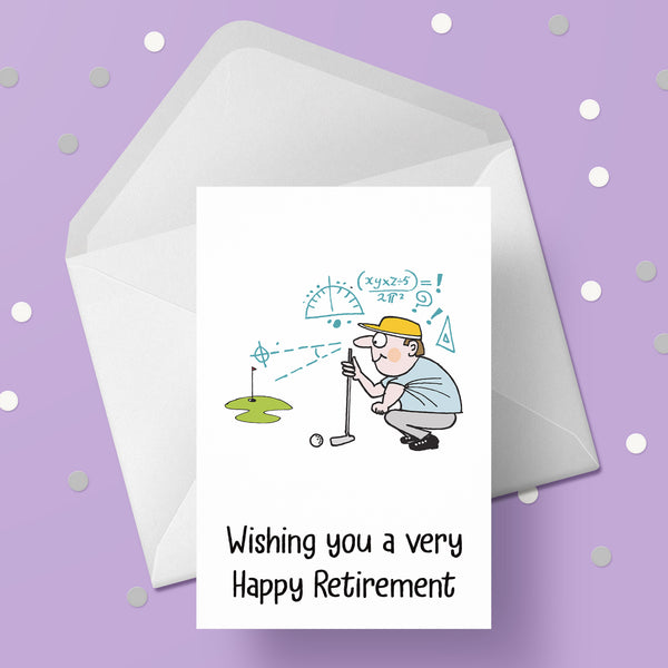 Retirement Card 10 - Man playing golf