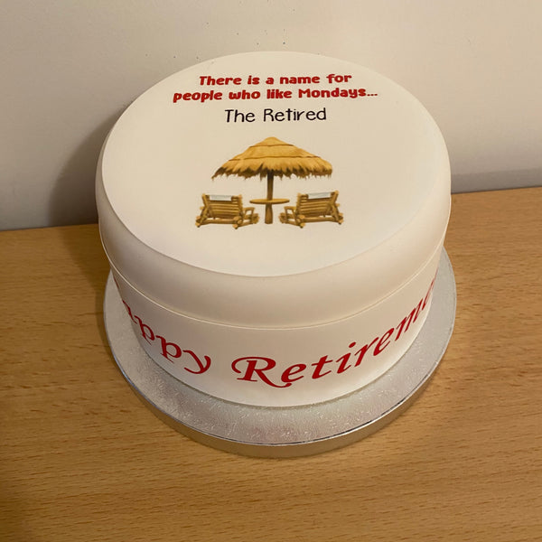Retirement Edible Icing Cake Topper 04 - Funny "The retired"