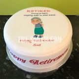 Retirement Edible Icing Cake Topper 11