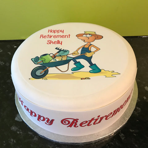 Retirement 06 Edible Icing Cake Topper or Ribbon