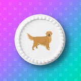 Golden Retriever Edible Icing Cake Topper 03