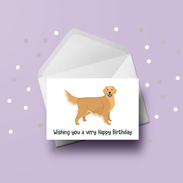 Golden Retriever Birthday Card 03