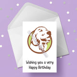 Golden Retriever 02 Birthday Card