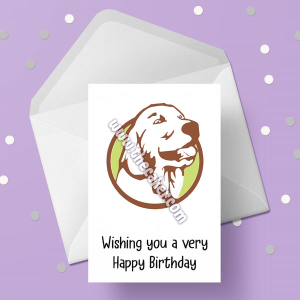 Golden Retriever 02 Birthday Card