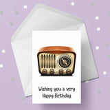 Retro, Vintage Radio Birthday Card