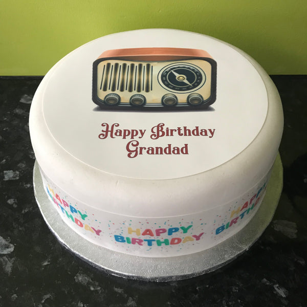 Retro Radio Edible Icing Cake Topper