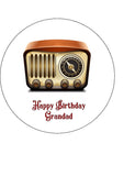 Retro Radio Edible Icing Cake Topper