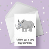 Rhino Birthday Card
