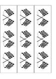 F1 Black & White Checkered Flags Edible Icing Cake Topper