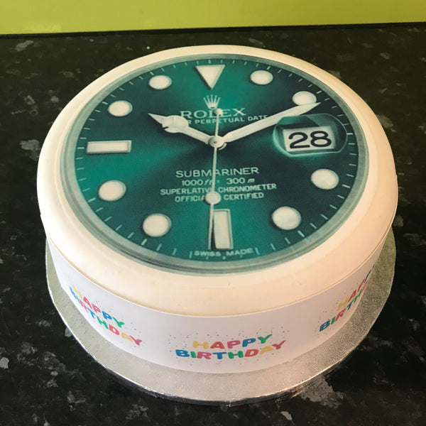 Watch Face Edible Icing Cake Topper 03