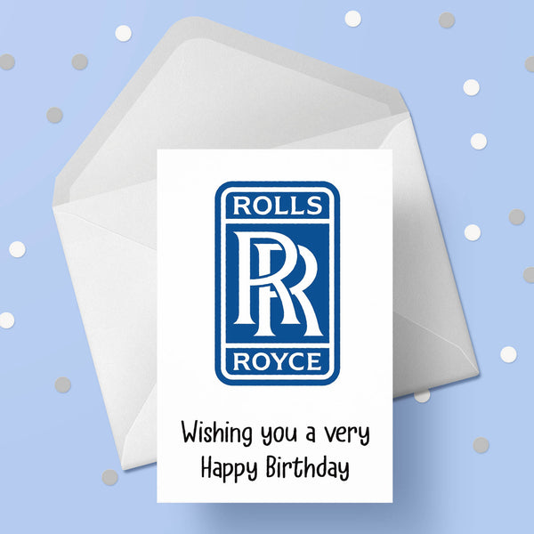 Rolls Royce Logo Birthday Card