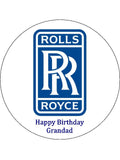 Rolls Royce Logo Edible Icing Cake Topper