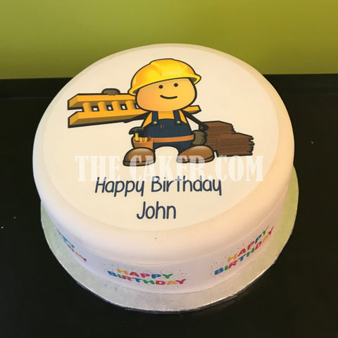 Roofer Builder Edible Icing Cake Topper or Ribbon