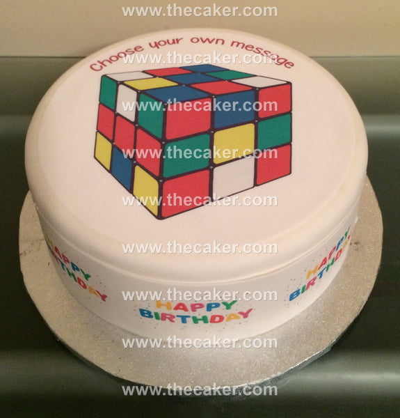 Rubix Cube Edible Icing Cake Topper