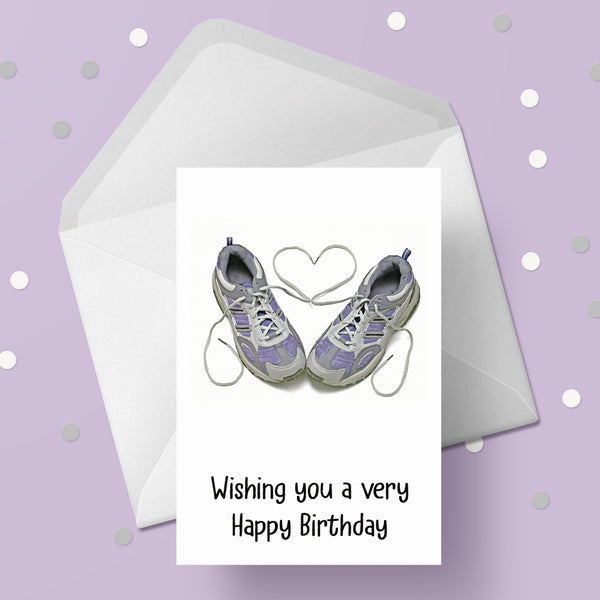 Running Birthday Card - Trainers Card