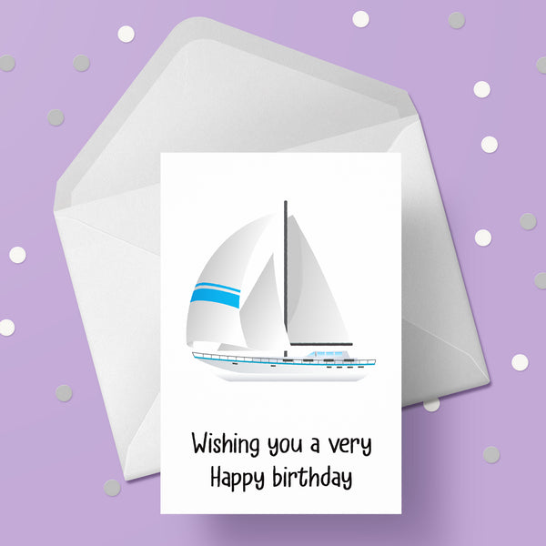 Sail Boat Birthday Card