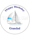 Sail Boat Sailing Edible Icing Cake Topper