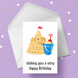 Sand Castle / Bucket & Spade Birthday Card