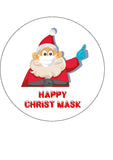 Christmas Cake Topper 05 - Funny Santa Face Mask