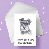 Schnauzer Birthday Card 03