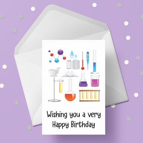 Science 01 Birthday Card