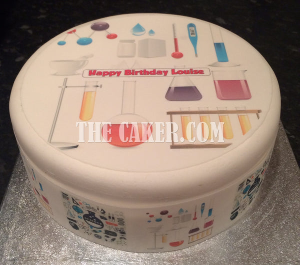 Science Theme Edible Icing Cake Topper 01