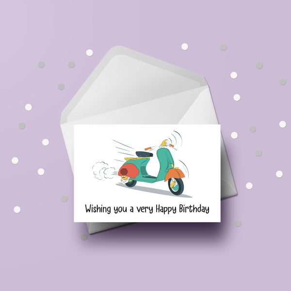 Scooter Birthday Card 01