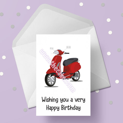 Scooter 02 Birthday Card