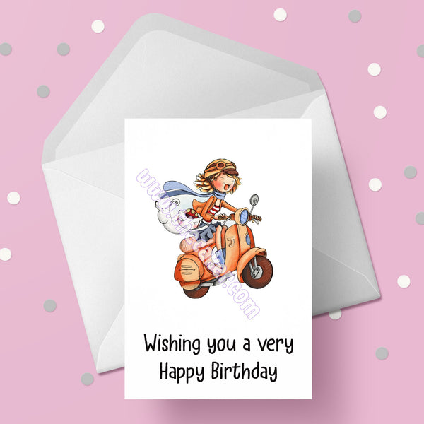 Scooter Birthday Card 05