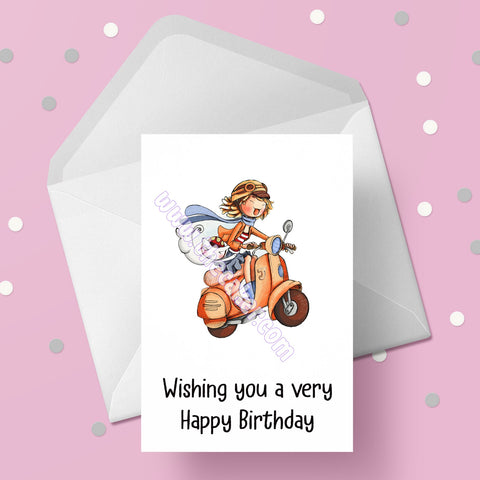 Scooter 05 Birthday Card