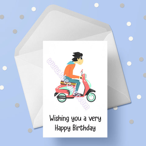 Scooter 04 Birthday Card