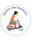 Scooter Edible Icing Cake Topper 04