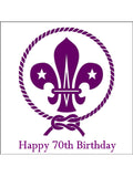 Scout Scouts Logo Edible Icing Cake Topper