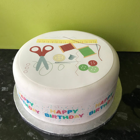 Sewing Edible Icing Cake Topper or Ribbon 01
