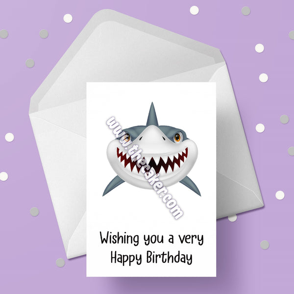 Shark Birthday Card 05