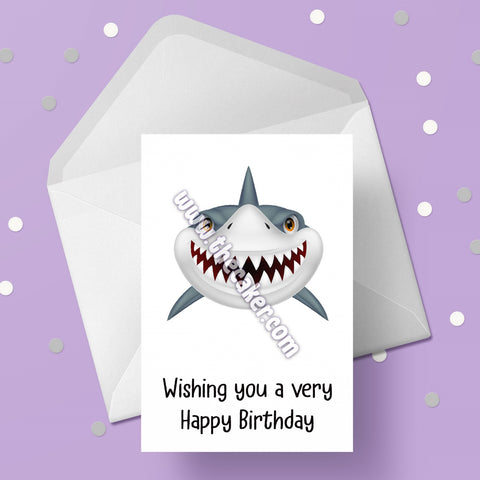 Shark 01 Birthday Card