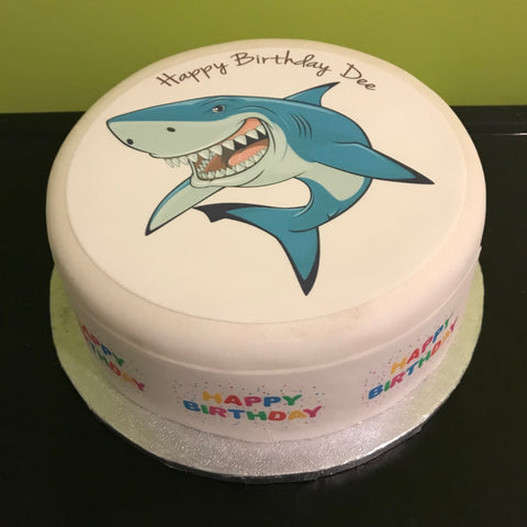Shark 03 Edible Icing Cake Topper or Topper