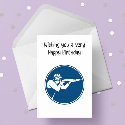 Clay Pigeon Shooting 01 Birthday Card