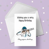 Clay Pigeon Shooting Birthday Card 02