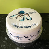 Clay Pigeon Shooting Edible Icing Cake Topper 02