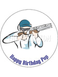 Clay Pigeon Shooting Edible Icing Cake Topper 02