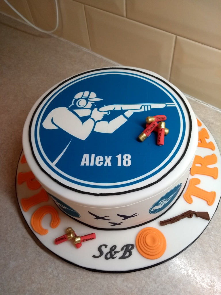 clay-pigeon-shooting-01-edible-icing-cake-topper-or-ribbon-the-caker