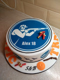 Clay Pigeon Shooting Edible Icing Cake Topper 01