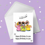 Singing Theme Birthday Card 02